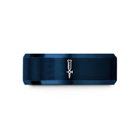 present ideas for her – blue tungsten burette wedding band
