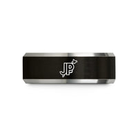 thoughtful presents for sister – black & gray tungsten jp wedding band