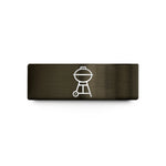 special present for sibling – gunmetal & rose gold tungsten kettle grill wedding band