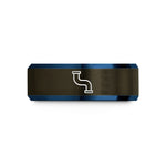 best presents for siblings – gunmetal & blue tungsten pipeline wedding band