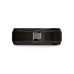 special presents for her – black & rose gold tungsten pride wedding band
