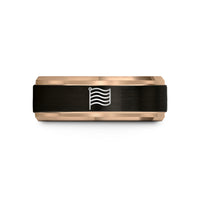 unique birthday presents sister – black & rose gold tungsten pride wedding band