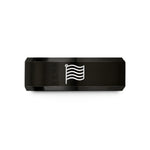 personalized presents for siblings – black & rose gold tungsten pride wedding band
