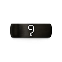 unique keepsakes for sisters – black & rose gold tungsten semicolon wedding band