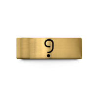 meaningful presents for siblings – gold tungsten semicolon wedding band