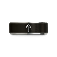 best presents for sisters – black & grey tungsten tiwaz wedding band