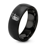 Sister Gifts for Sister Birthday – black tungsten euphonium ring