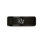 unique presents for sister – black tungsten nail painting wedding band