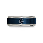 special presents for siblings – blue & silver tungsten zodiac horse wedding band