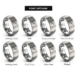 font options for inside engraving on gray sit in kayak rings