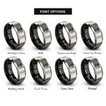 font options for inside engraving on black & grey sitri rings