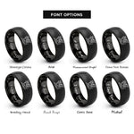 font options for inside engraving on black sitri rings
