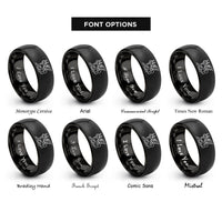 font options for inside engraving on black sitri rings