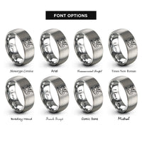 font options for inside engraving on silver sitri rings