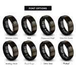 font options for inside engraving on gunmetal & black sitri rings