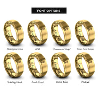 font options for inside engraving on gold sitting bunny rings