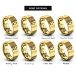 font options for inside engraving on gold sitting bunny rings