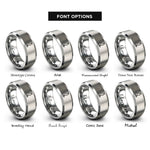 font options for inside engraving on gray sitting cat halo rings