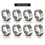 font options for inside engraving on gray sitting cat halo rings