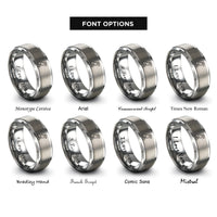 font options for inside engraving on silver sitting dog rings