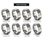 font options for inside engraving on silver skate trucks wrench rings