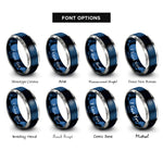 font options for inside engraving on blue & grey skate wheel bearing rings
