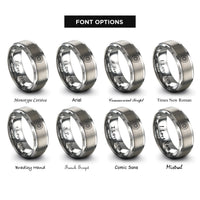 font options for inside engraving on grey skate wheel bearing rings