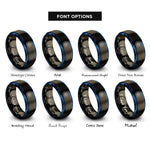 font options for inside engraving on gunmetal & blue skate wheel bearing rings