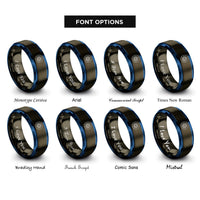font options for inside engraving on gunmetal & blue skate wheel bearing rings
