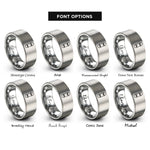 font options for inside engraving on gray skateboard deck rings