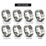 font options for inside engraving on silver skateboard grind rings