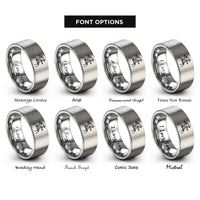 font options for inside engraving on silver skateboard grind rings