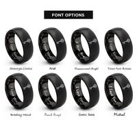 font options for inside engraving on black skeleton key gear rings
