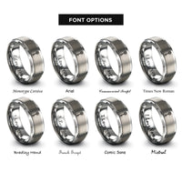 font options for inside engraving on silver skeleton key rings