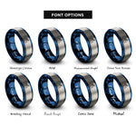 font options for inside engraving on blue & grey skeleton sled rings