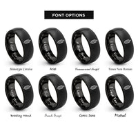 font options for inside engraving on black skewers kebab rings