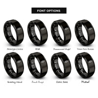 font options for inside engraving on black skewers kebab rings