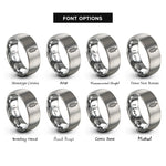 font options for inside engraving on silver skewers kebab rings