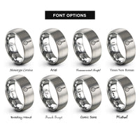 font options for inside engraving on gray skimmer rings