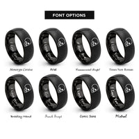 font options for inside engraving on black skull rings