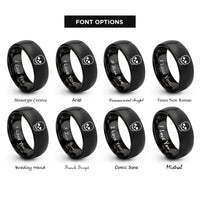 font options for inside engraving on black skull rings