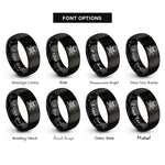 font options for inside engraving on black skull crossbones rings