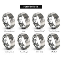 font options for inside engraving on grey skull crossbones rings