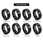 font options for inside engraving on black skull crossed swords rings