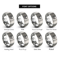 font options for inside engraving on grey skull rings