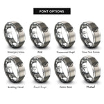font options for inside engraving on silver skull rings