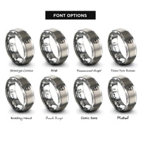 font options for inside engraving on silver skull rings