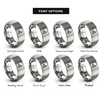 font options for inside engraving on grey skull rings