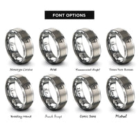 font options for inside engraving on grey skull rings
