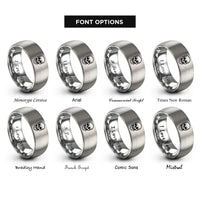 font options for inside engraving on silver skull grill marks rings